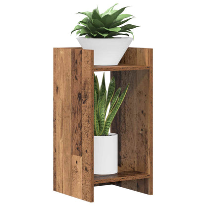 Plantenstandaard Met Plank 2 Pcs Oudhout