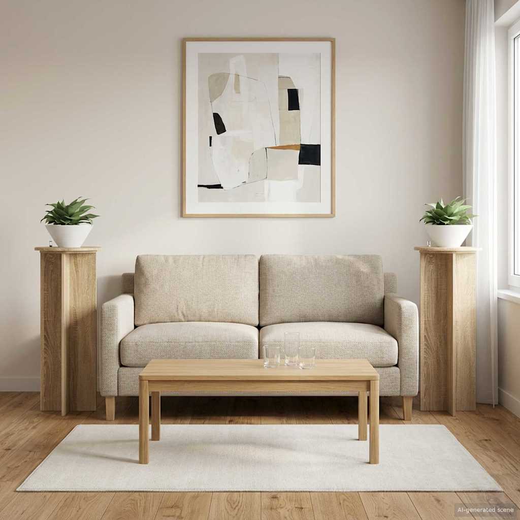 Plantenstandaard 2 Pcs Bewerkt Hout