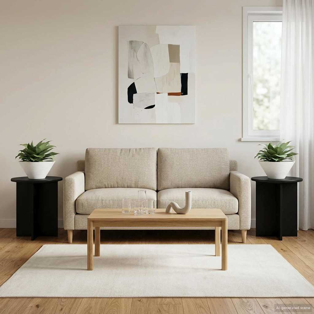 Plantenstandaard 2 Pcs Bewerkt Hout