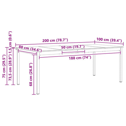 Eettafel Massief Grenenhout