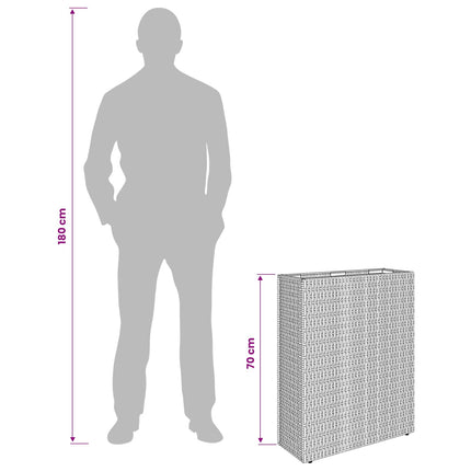 Hoge Plantenbak 55 X 22 X 70 Cm Polyrattan