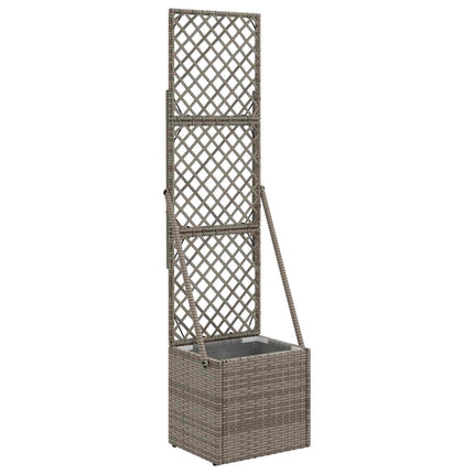 Tuindruppel Met Trellis Grijs Poly Rattan