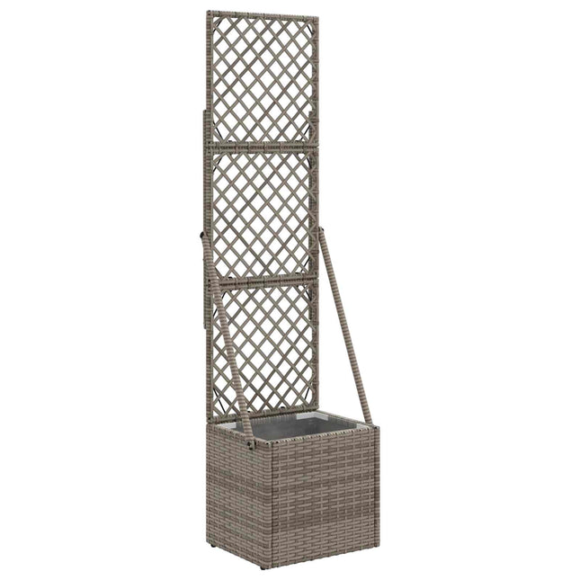 Tuindruppel Met Trellis Grijs Poly Rattan