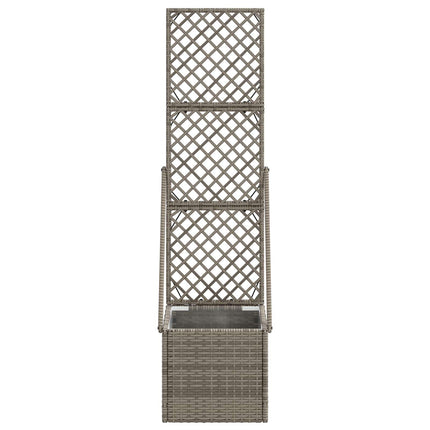 Tuindruppel Met Trellis Grijs Poly Rattan