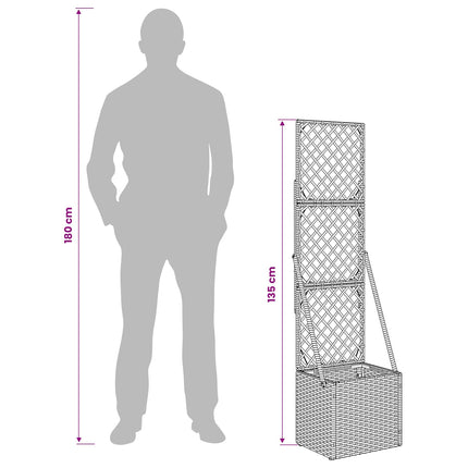 Tuindruppel Met Trellis Grijs Poly Rattan