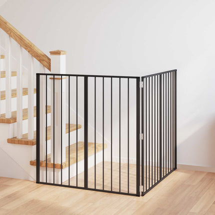 Hondenpoort 8 St Zwart Gegalvaniseerd Staal