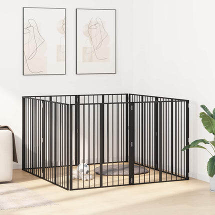 Hondenpoort 8 St Zwart Gegalvaniseerd Staal