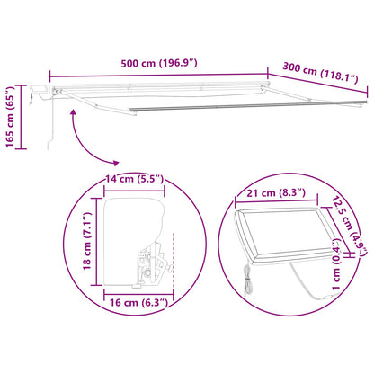 Handmatige Luifelhouder Met Led's Aluminium