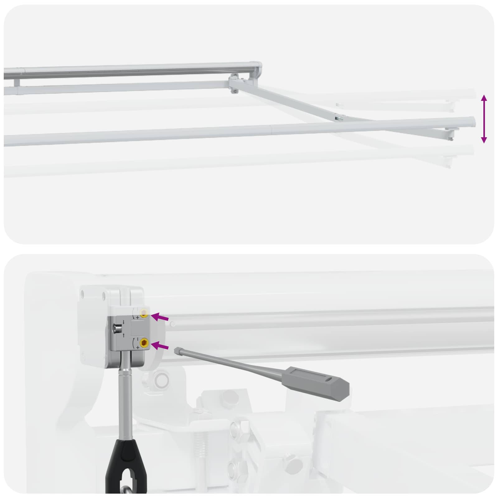 Elektrisch Zonnescherm Frame Met Led's Aluminium