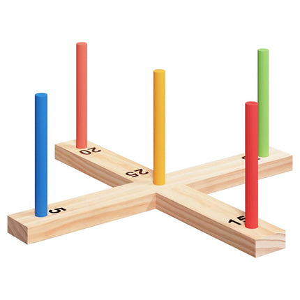 Ringwerpspelset Veelkleurig 41 X 41 X 16 Cm Massief Grenenhout