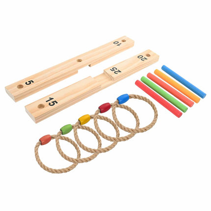 Ringwerpspelset Veelkleurig 41 X 41 X 16 Cm Massief Grenenhout