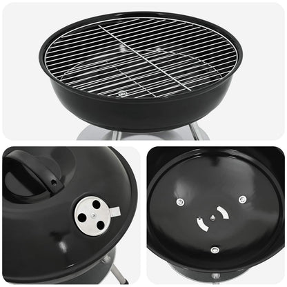 Houtskool Grill Zwart 36,5 X 36,5 X 40 Cm