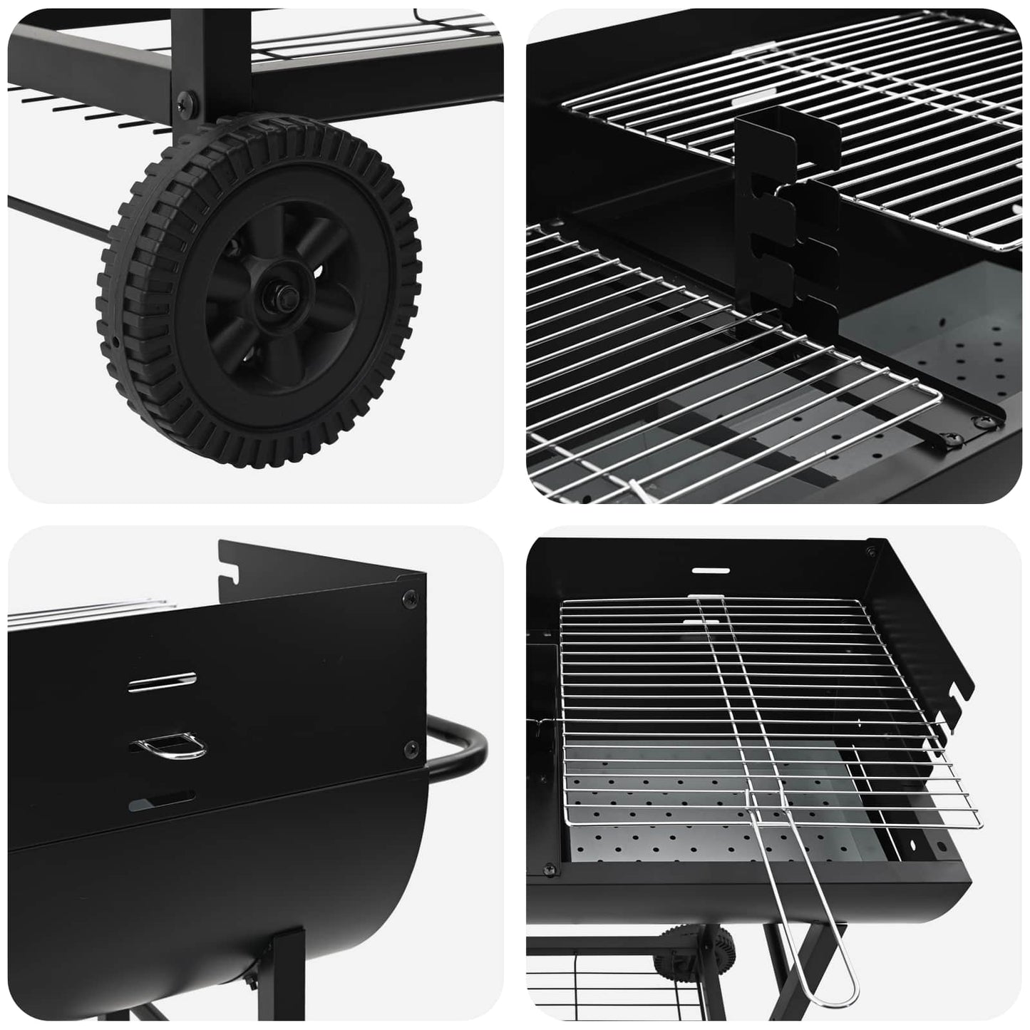 Houtskoolgrill 96,5 X 42,5 X 88,5 Cm Zwart