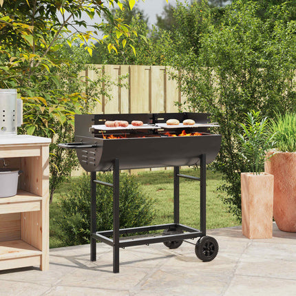 Houtskoolgrill 96,5 X 42,5 X 88,5 Cm Zwart