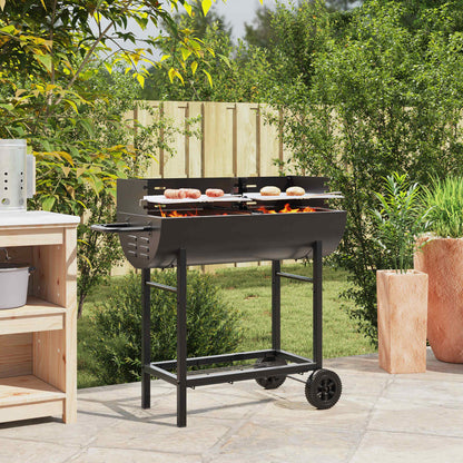 Houtskoolgrill 96,5 X 42,5 X 88,5 Cm Zwart