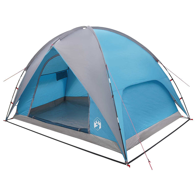 Camping Tent Met Regenhoes Waterdicht Blauw 245 X 245 X 149 Cm
