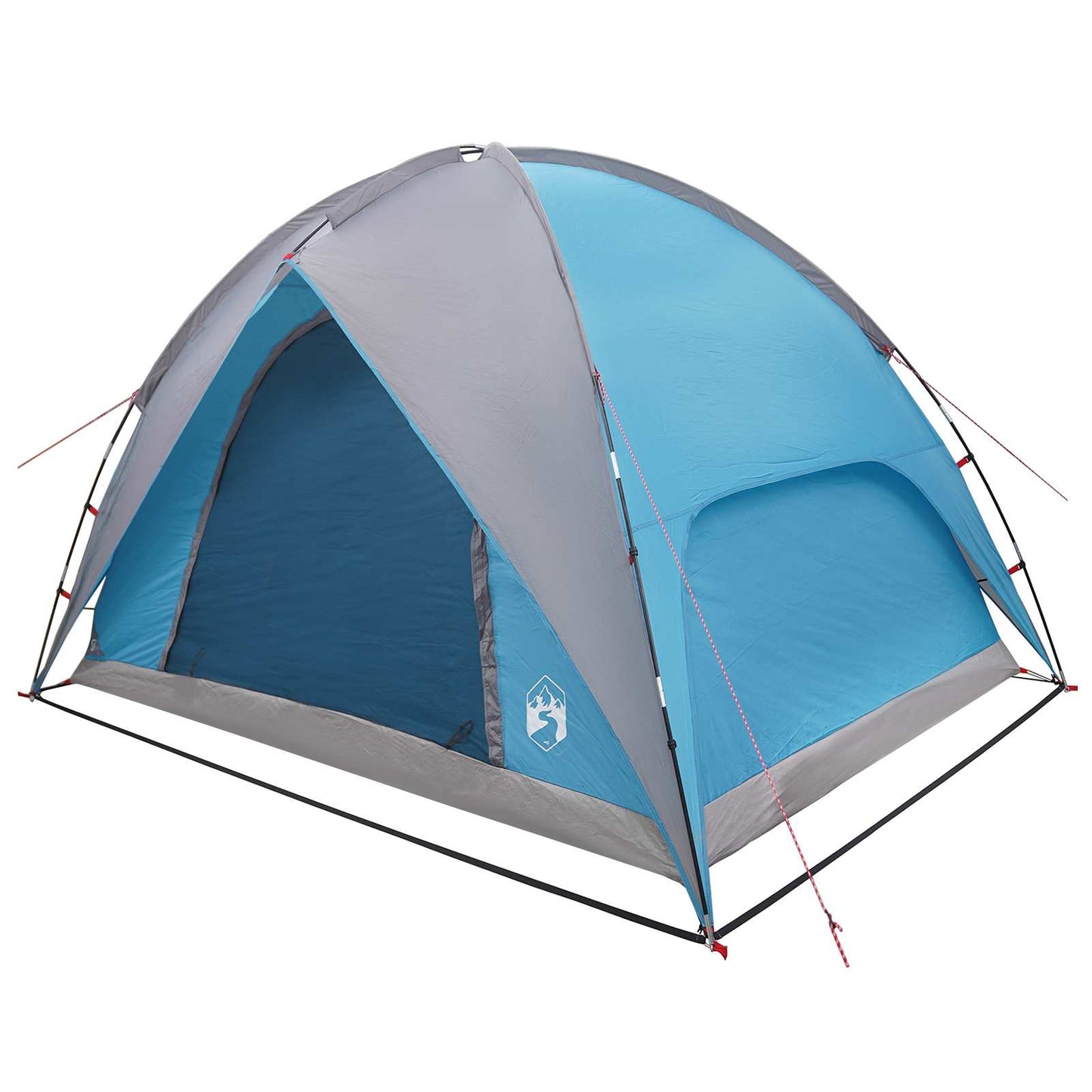 Camping Tent Met Regenhoes Waterdicht Blauw 245 X 245 X 149 Cm
