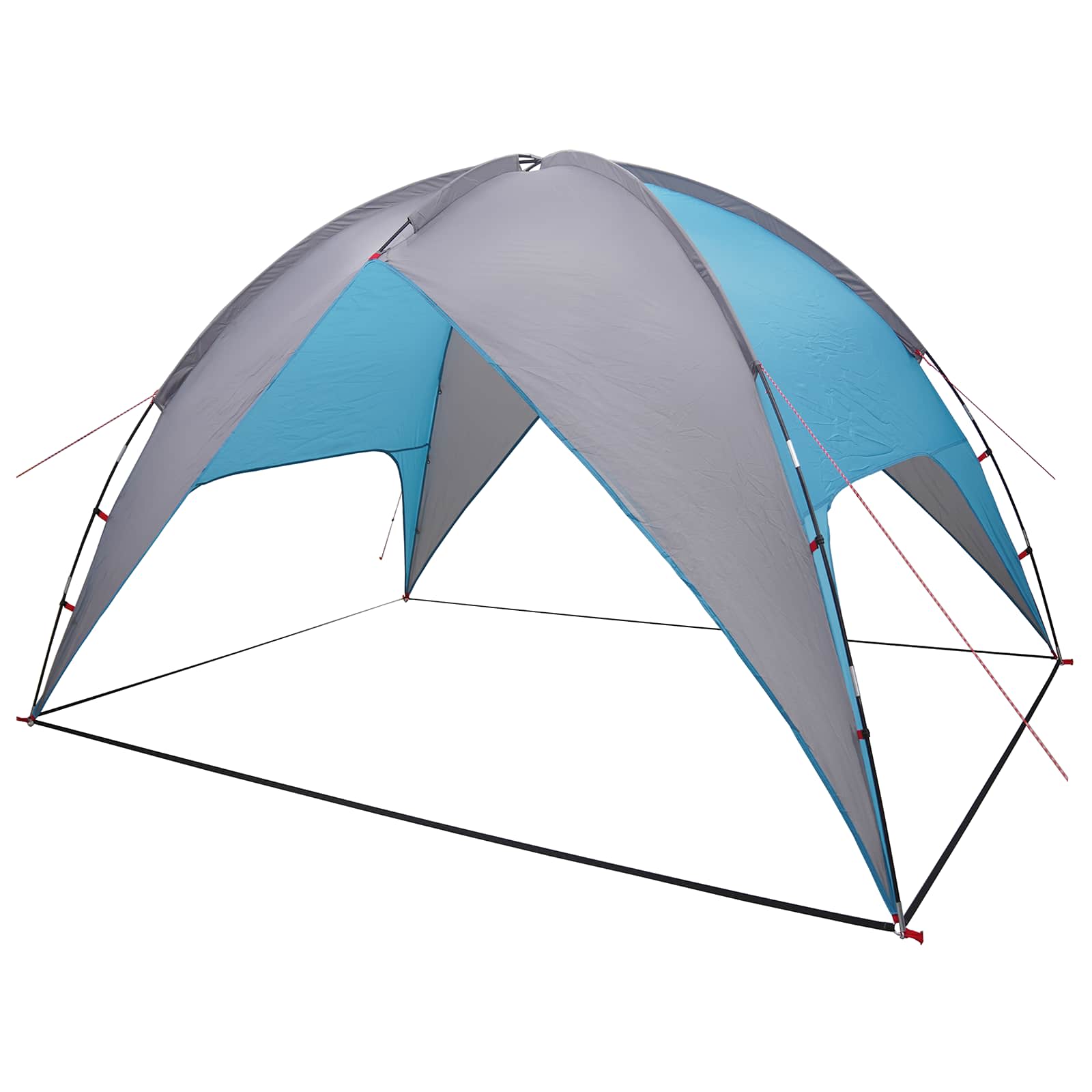 Camping Tent Met Regenhoes Waterdicht Blauw 245 X 245 X 149 Cm
