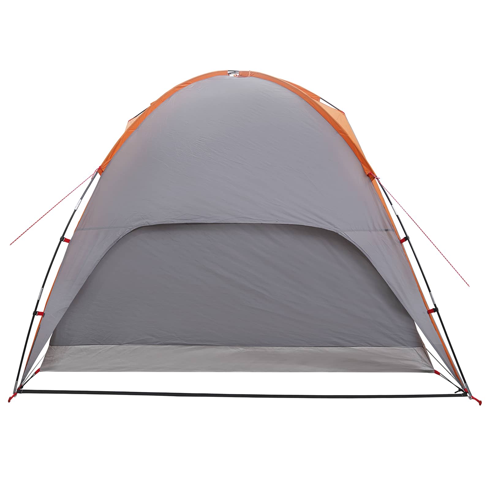 Camping Tent Met Regenhoes Waterdicht Koepel Grijs En Oranje