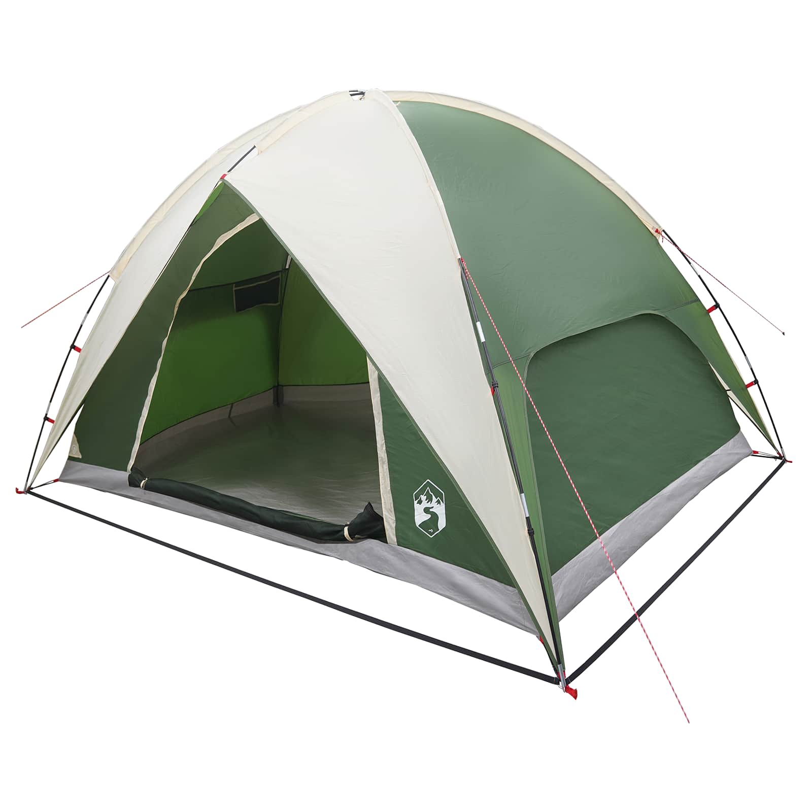 Camping Tent Met Regenhoes Waterdicht Koepel Groen 4-Persoons