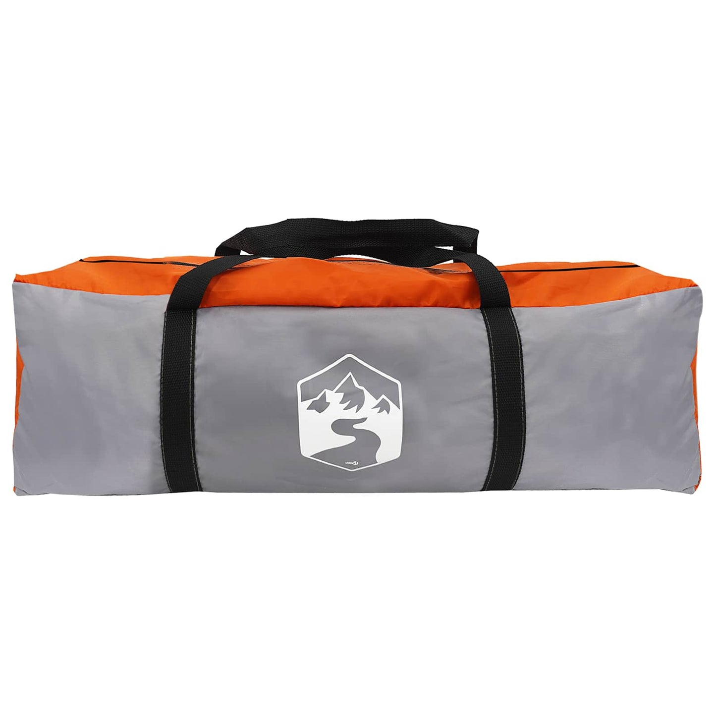 Camping Tent Met Regenhoes Waterdicht Koepel Grijs En Oranje