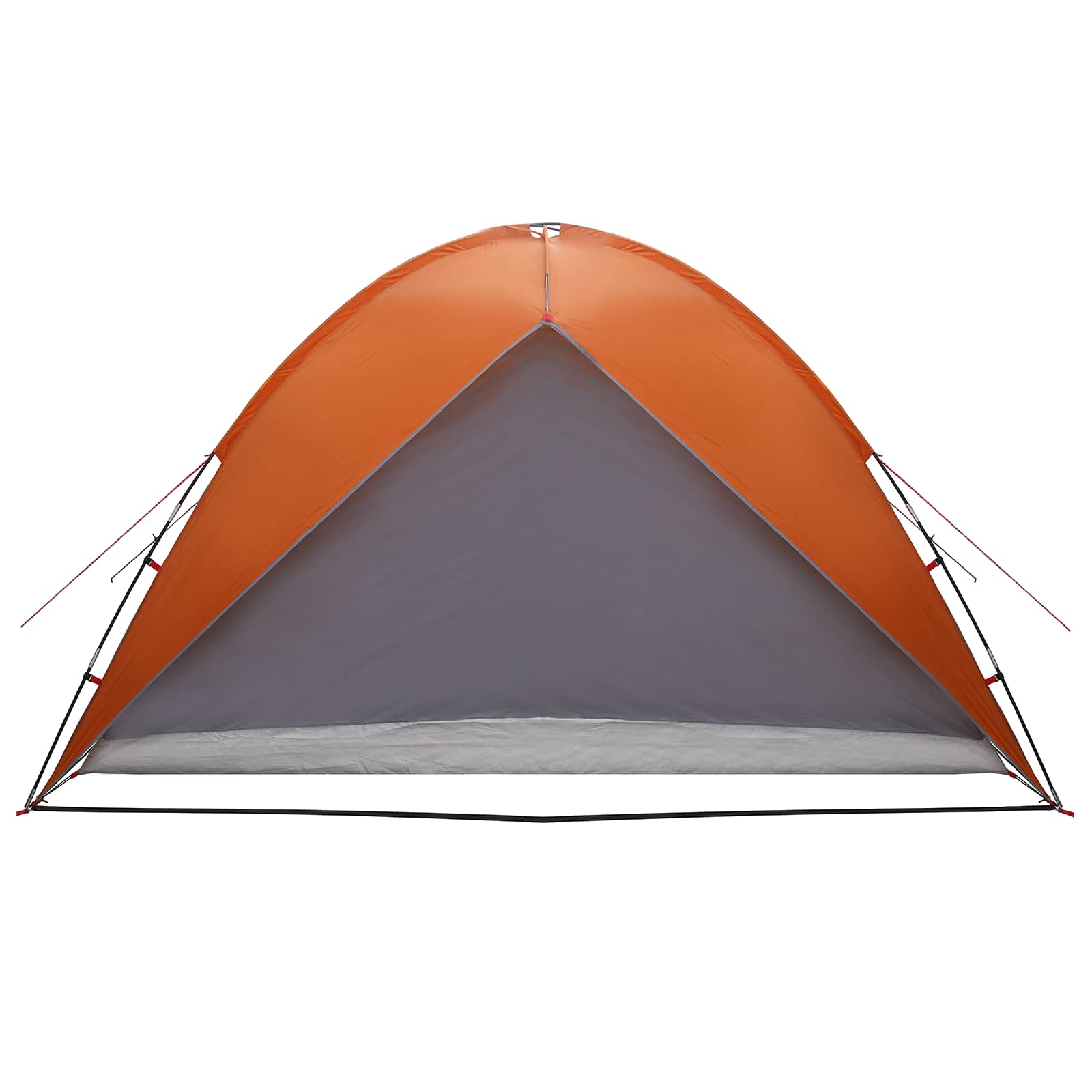 Camping Tent Met Regenhoes Waterdicht Koepel Grijs En Oranje