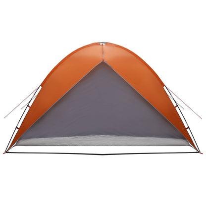 Camping Tent Met Regenhoes Waterdicht Koepel Grijs En Oranje