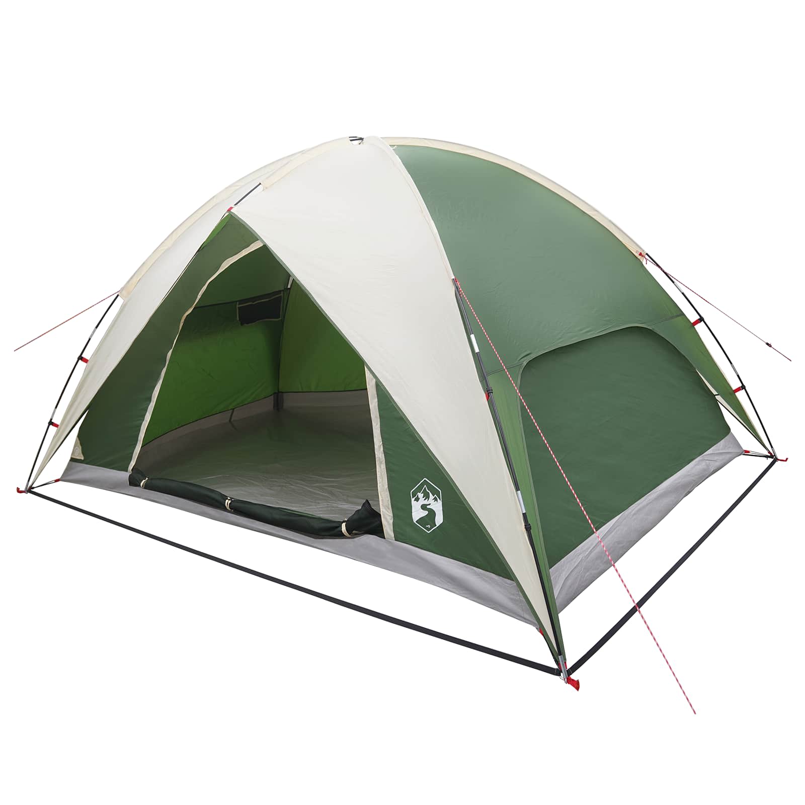 Camping Tent Met Regenhoes Waterdicht Groen 360 X 245 X 185 Cm