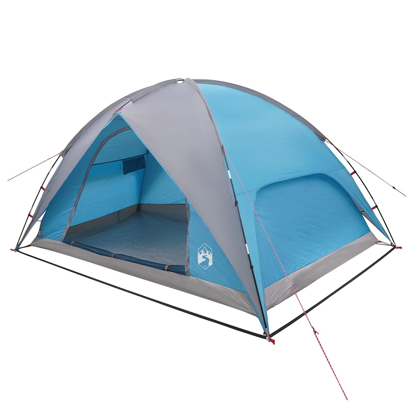 Camping Tent Met Regenhoes Waterdicht Blauw 360 X 245 X 185 Cm