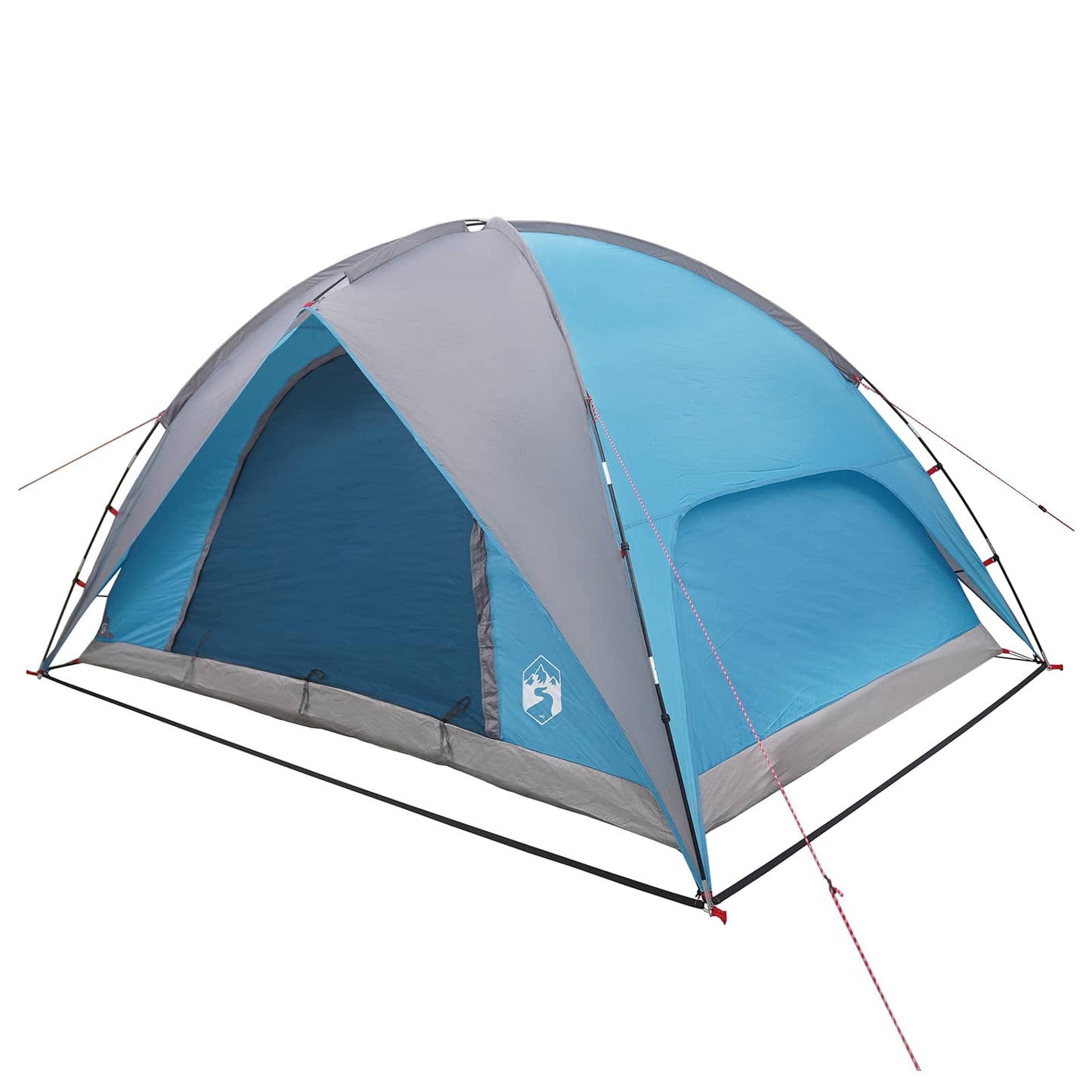 Camping Tent Met Regenhoes Waterdicht Blauw 360 X 245 X 185 Cm