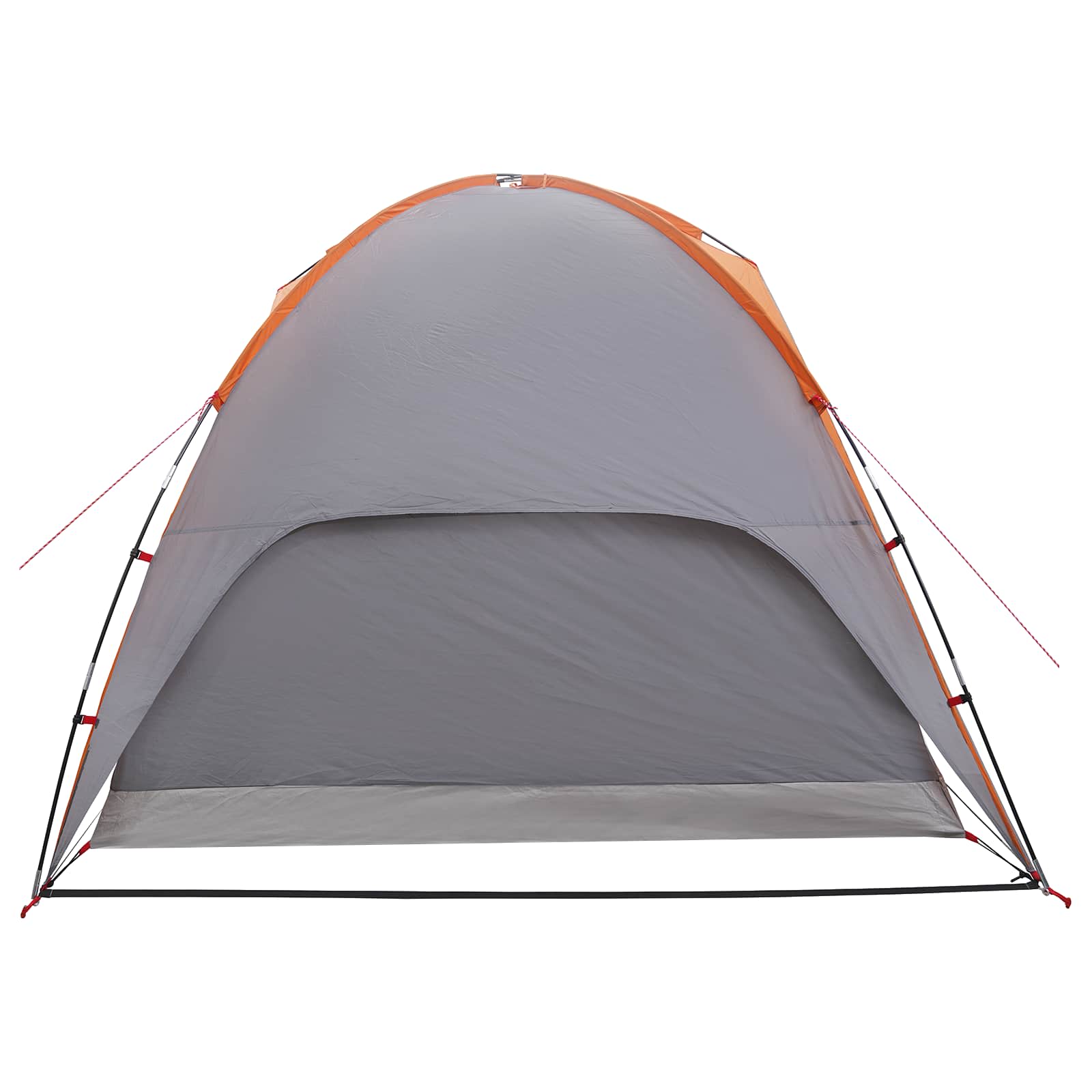 Camping Tent Met Regenhoes Waterdicht Koepel Grijs En Oranje