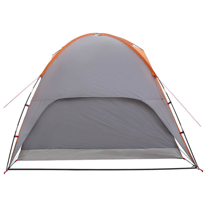 Camping Tent Met Regenhoes Waterdicht Koepel Grijs En Oranje