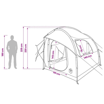 Autotent Met Dak 239 X 210 X 210 Cm Polyester En Staal