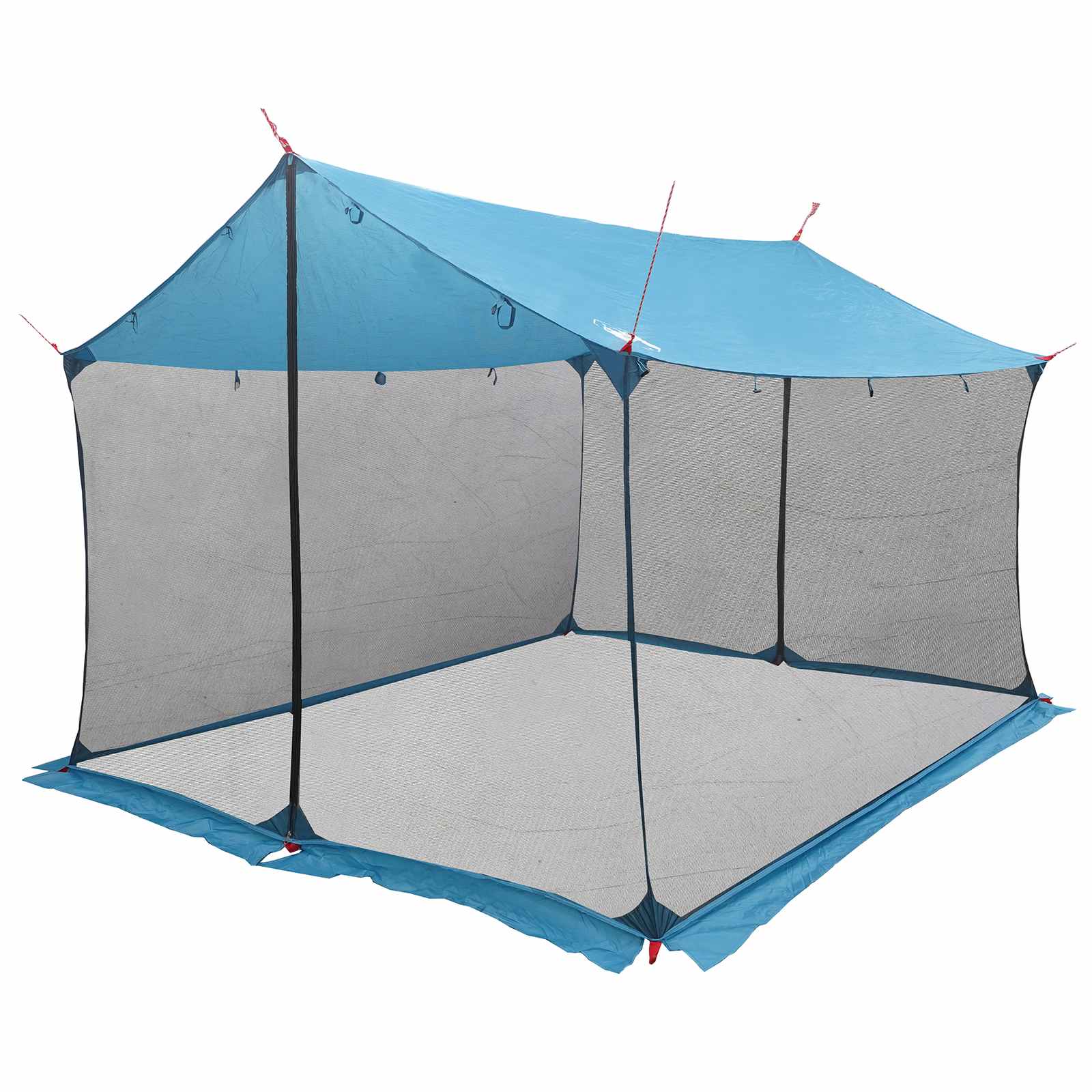 Campingzeil Met Gaaswanden Blauw 340 X 260 X 220 Cm