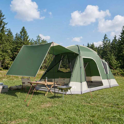 Huisje Tent Met Dak 8-Persoons Polyester En Staal