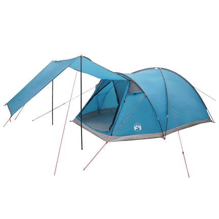 Huisje Tent Met Dak Blauw 6-Persoons Polyester En Staal