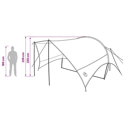 Camping Tarp Waterbestendig 550 X 400 X 230 Cm