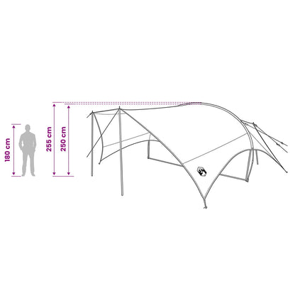 Camping Tarp Waterbestendig Groen 690 X 580 X 255 Cm