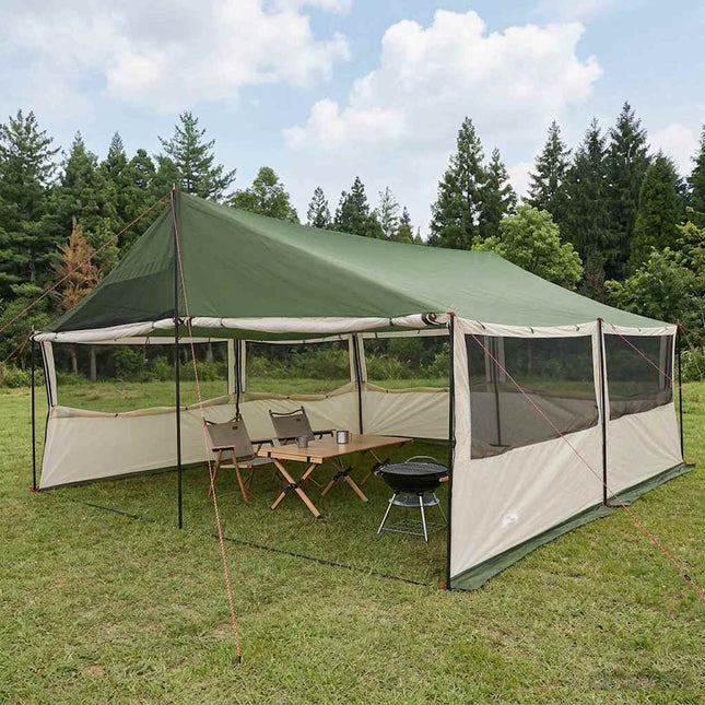 Gezinstent Met Dak 600 X 400 X 268 Cm Polyester En Staal