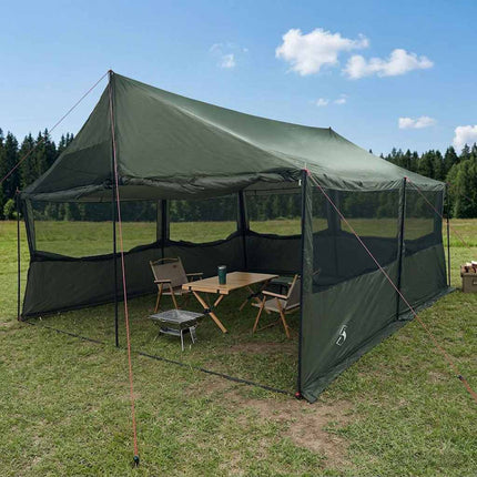 Gezinstent Met Dak 600 X 400 X 268 Cm Polyester En Staal