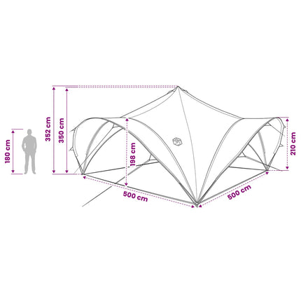 Partytent Met Dak Polyester En Staal