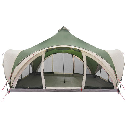 Tipi Tent Met Dak Groen 18-Persoon Polyester En Staal
