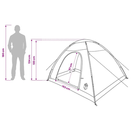 Kamperen Tent 4-Persoons 185T Polyester Met Pu Coating