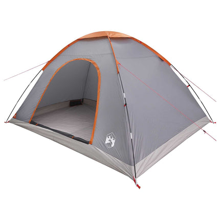 Kamperen Tent Met Dak Grijs En Oranje 335 X 275 X 180 Cm