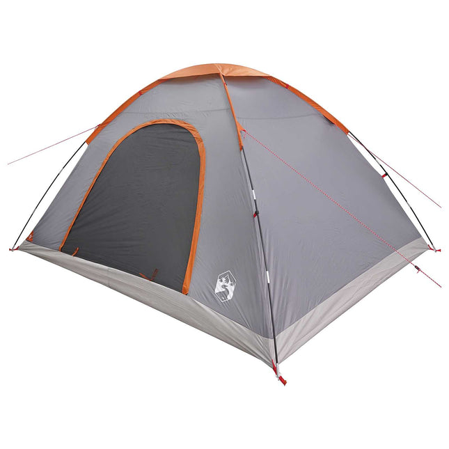 Kamperen Tent Met Dak Grijs En Oranje 335 X 275 X 180 Cm
