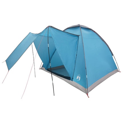 Kamperen Tent Met Dak Blauw 2-Persoons Polyester En Staal