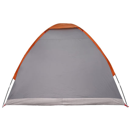 Kamperen Tent Grijs En Oranje 2-Persoons Polyester En Staal