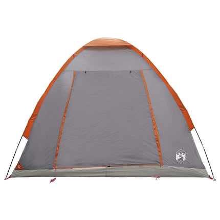 Kamperen Tent Grijs En Oranje 2-Persoons Polyester En Staal