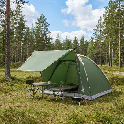 Kamperen Tent Met Dak 2-Persoons Polyester En Staal