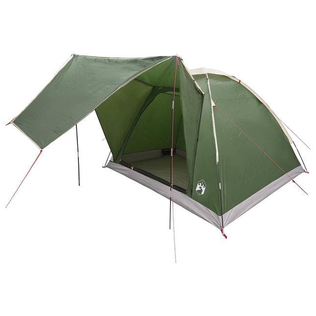 Kamperen Tent Met Dak Groen 4-Persoons Polyester En Staal
